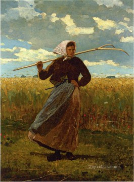Winslow Homer Painting - The Return of the Gleaner Realism painter Winslow Homer